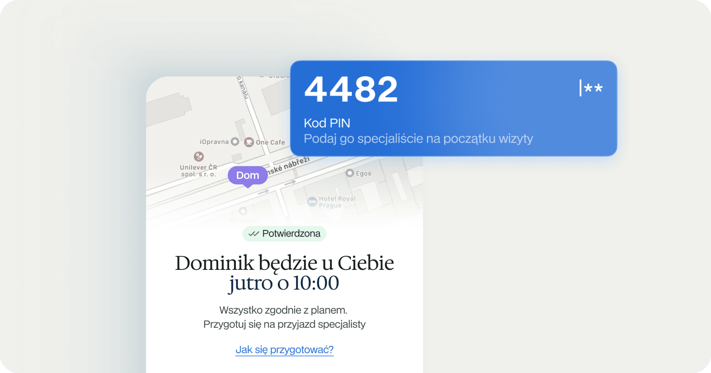 Kod PIN i potwierdzenie wizyty Domedo